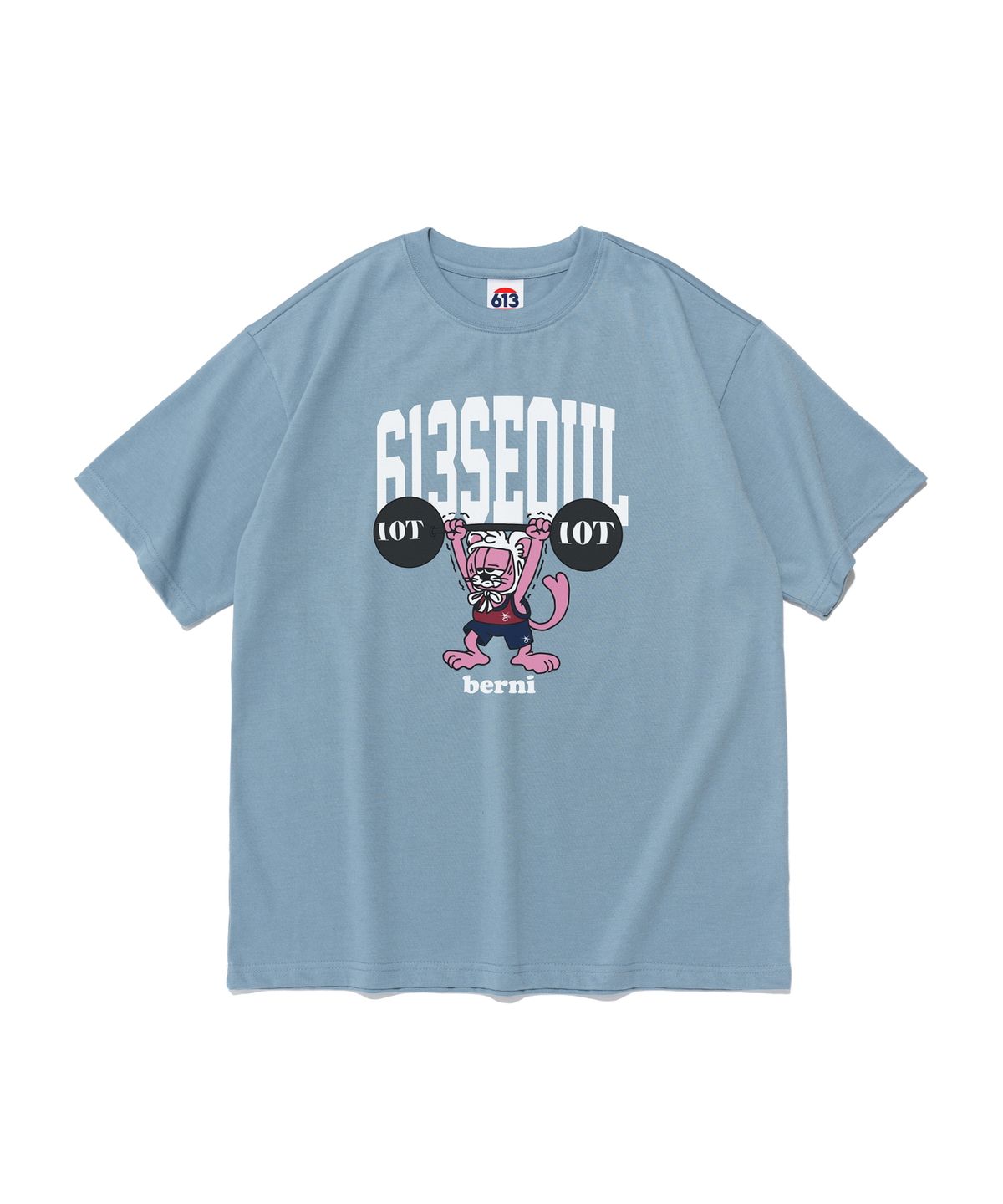 613서울(613SEOUL) 613 X BERNI 리프팅 베르니 반팔 티셔츠 (스카이블루)