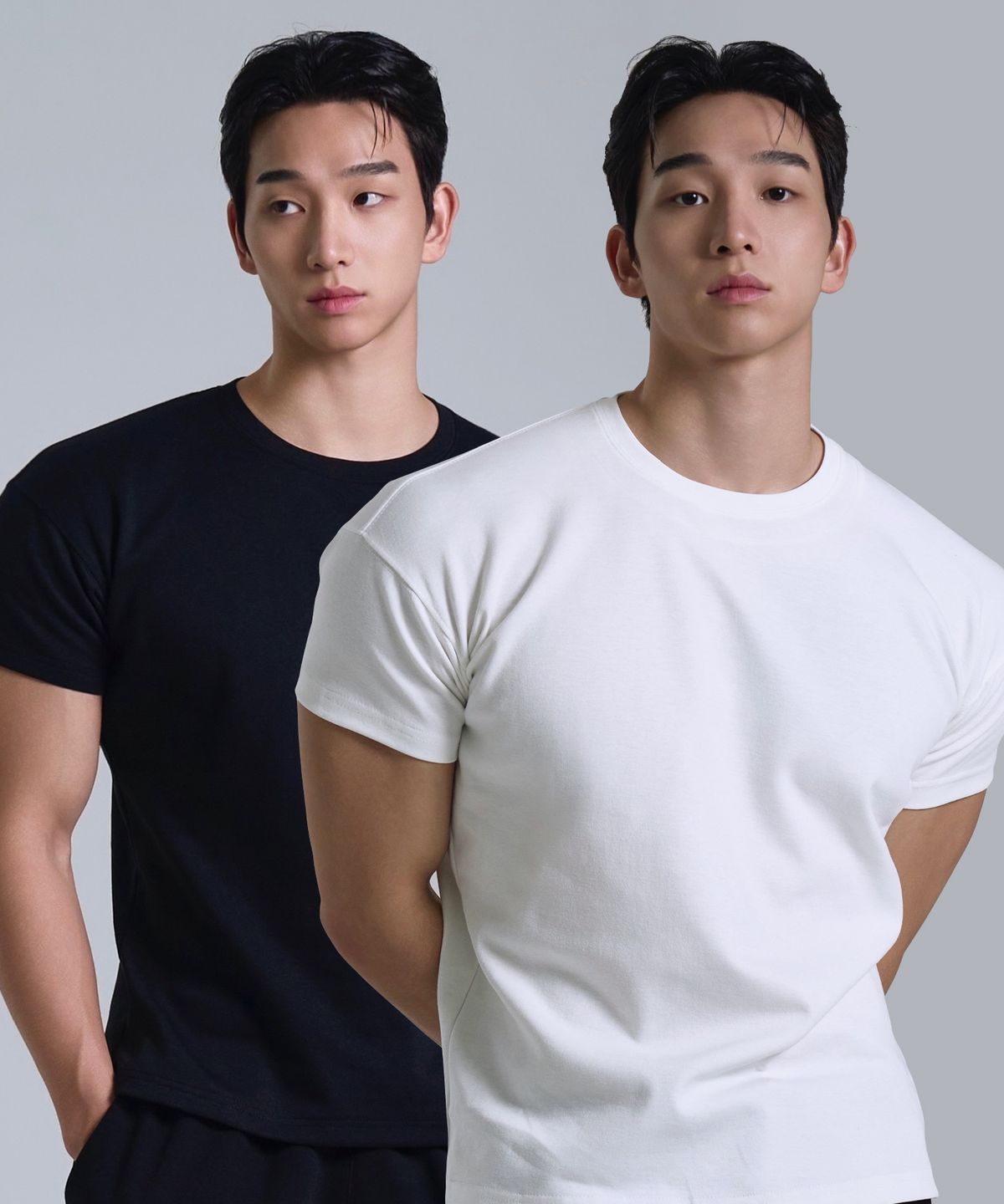 베르만 어패럴(VERMANN APPAREL) [2PACK] 에센셜 머슬핏 반팔 티셔츠 3colors