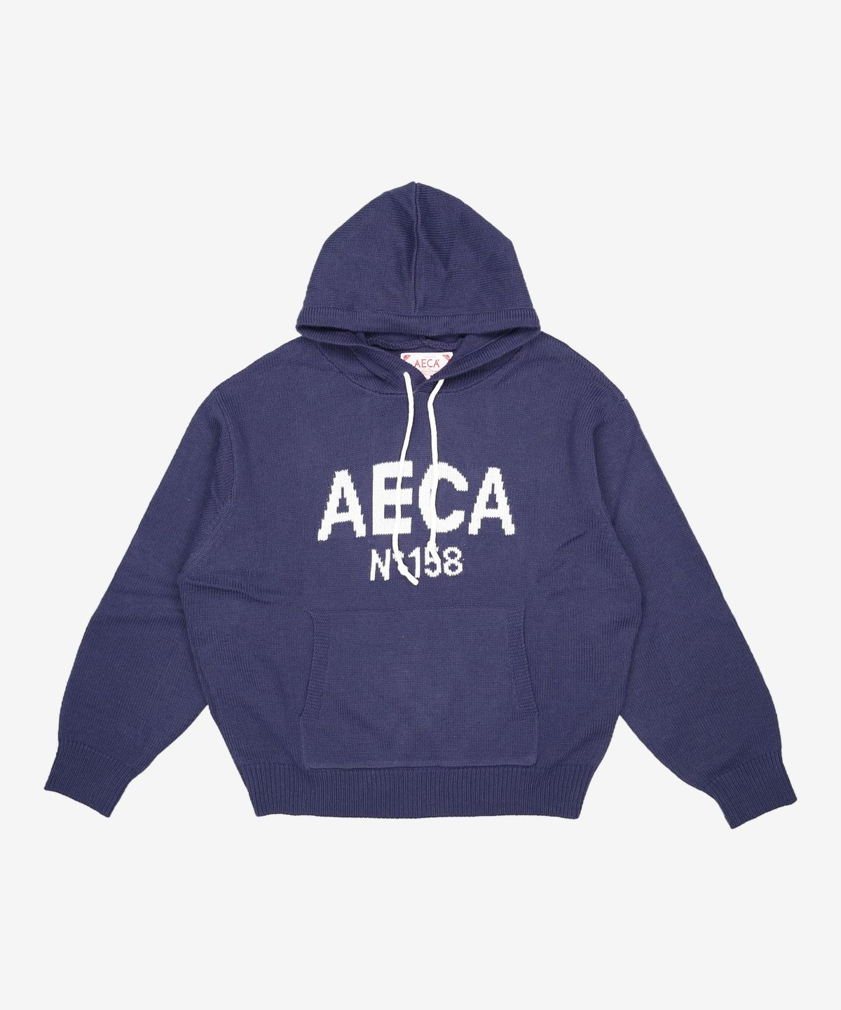 에이카화이트(AECA) AECA BIG LOGO WOOL HOOD KNIT-GREY M