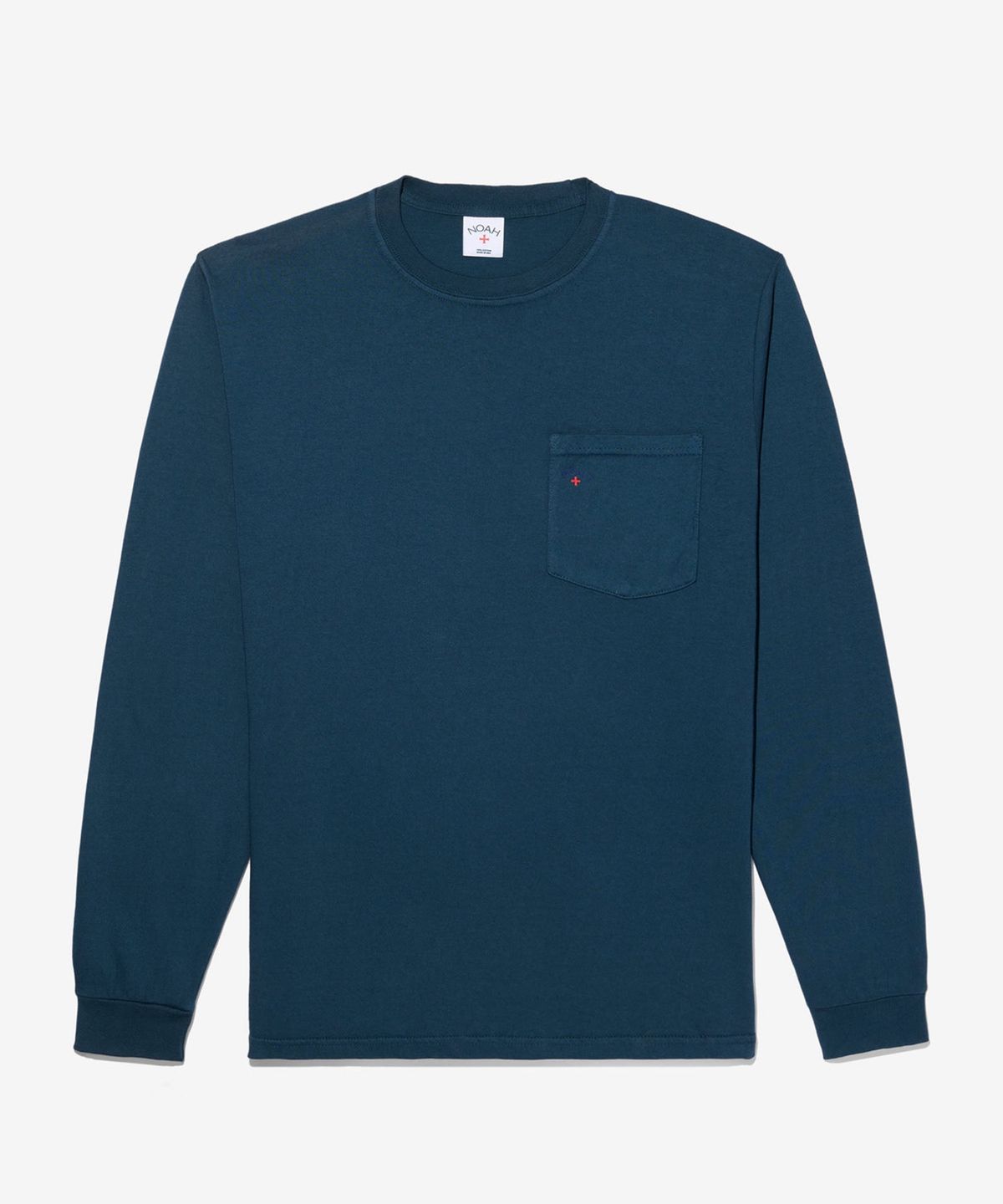 노아(NOAH) (U) 롱 슬리브 코어 로고 포켓 티 에메랄드 그린 LONG SLEEVE CORE POCKET TEE EMERALD GREEN