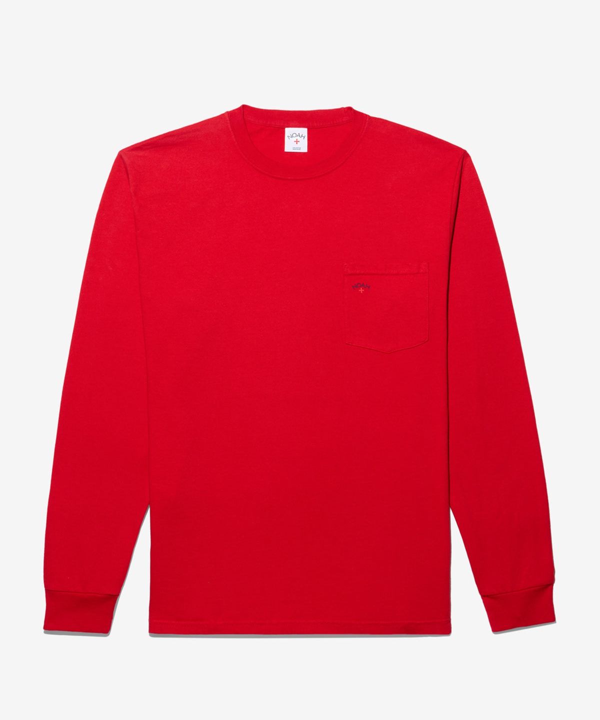 노아(NOAH) (U) 롱 슬리브 코어 로고 포켓 티 스칼렛 레드 LONG SLEEVE CORE POCKET TEE SCARLET RED