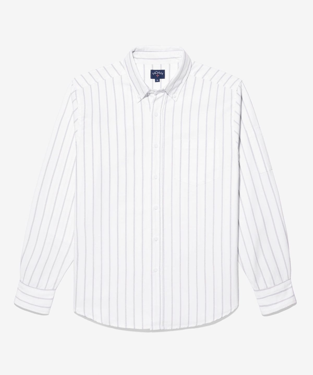 노아(NOAH) (U) 클래식 옥스포드 셔츠 화이트 로얄 CLASSIC OXFORD SHIRT WHITE / ROYAL BLUE STRIPE