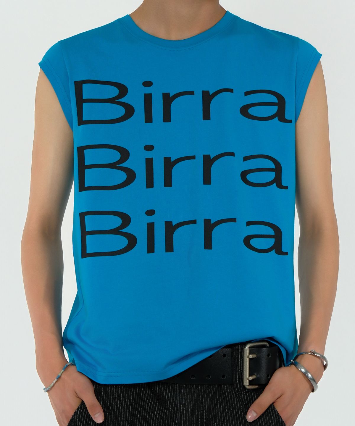 이에스씨 스튜디오(ESC STUDIO) birra t-shirt (blue)