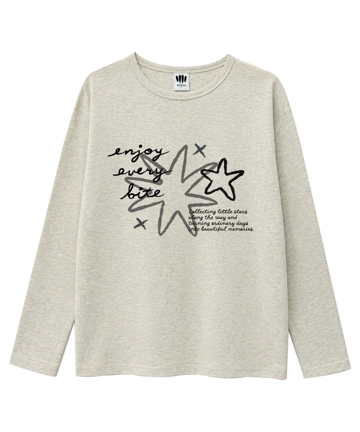 도톤(DOTON) SKETCH STAR LONG SLEEVE (Oatmeal)
