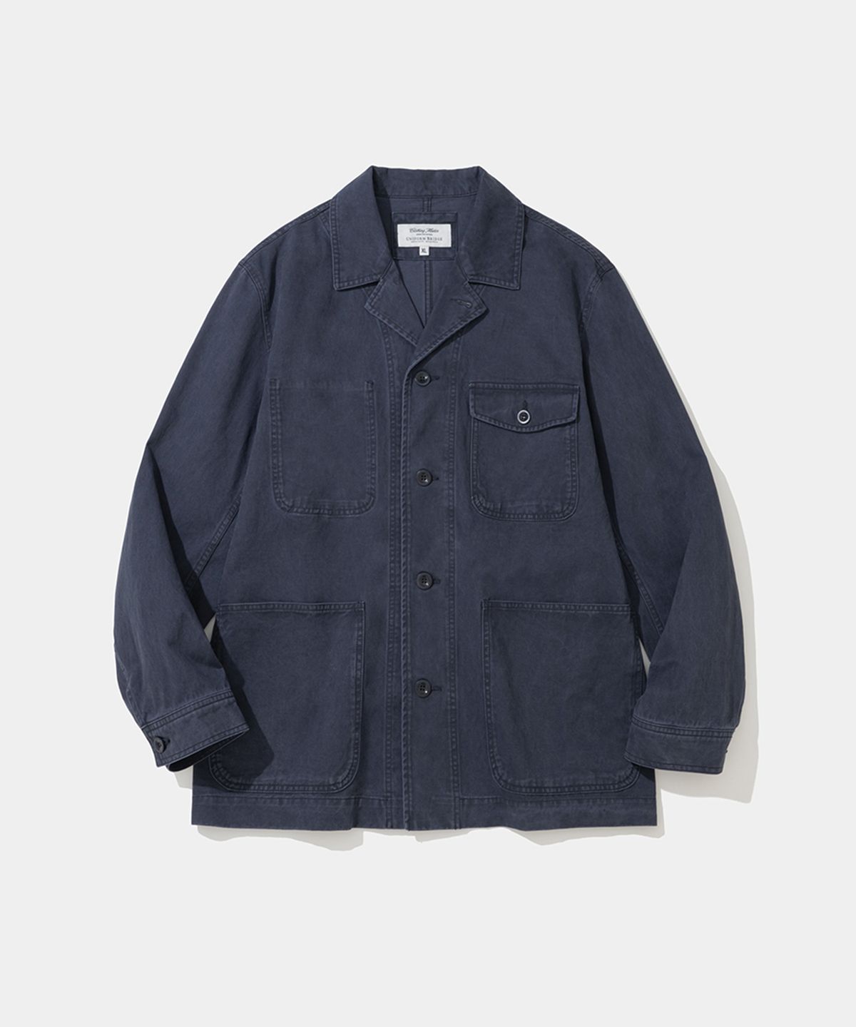 유니폼브릿지(UNIFORM BRIDGE) washed cotton coverall jacket navy