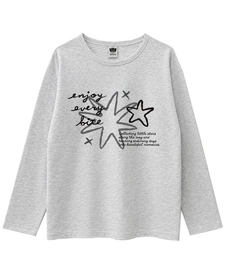 SKETCH STAR LONG SLEEVE (White melange)