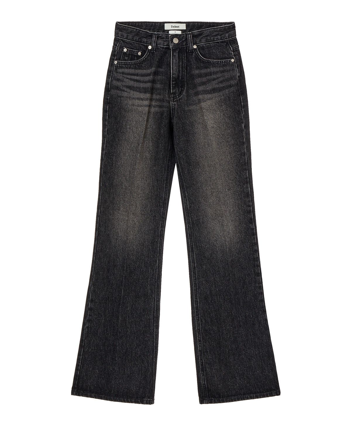 다이닛(DEINET) SLIM SEMI BOOTCUT DENIM IN BLACK