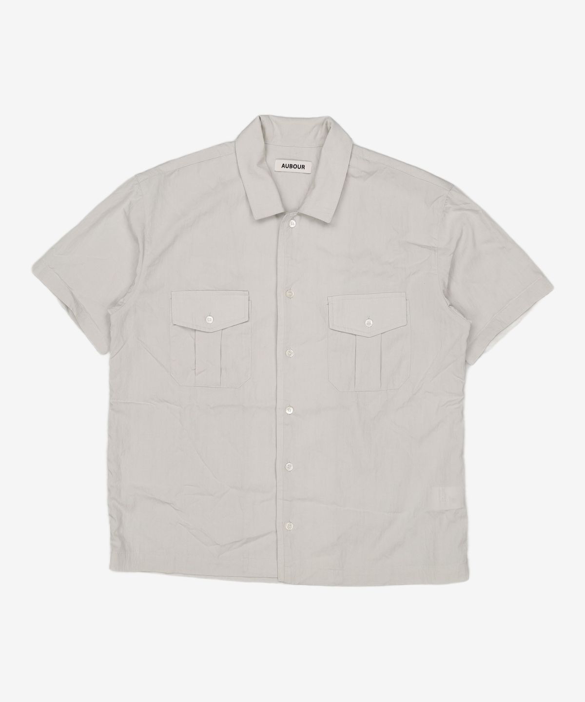아우브아워(AUBOUR) wrinkled lapel shirts (ivory) FREE