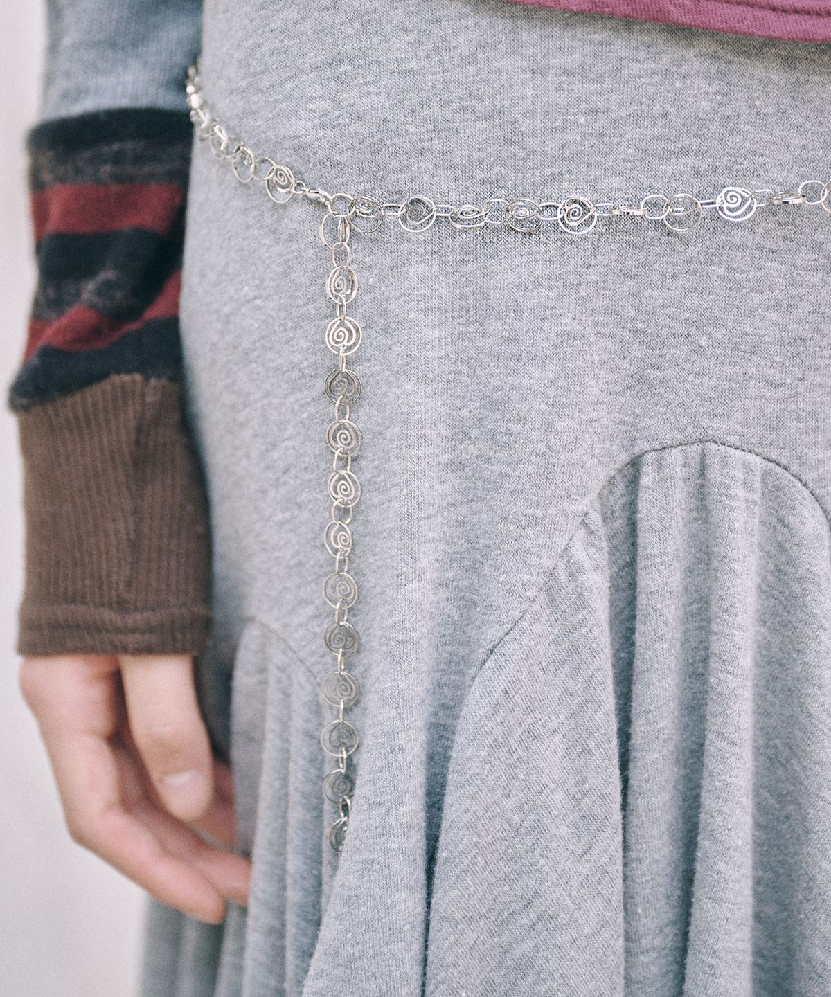 키이비(KIIBI) vintage heart chain belt silver