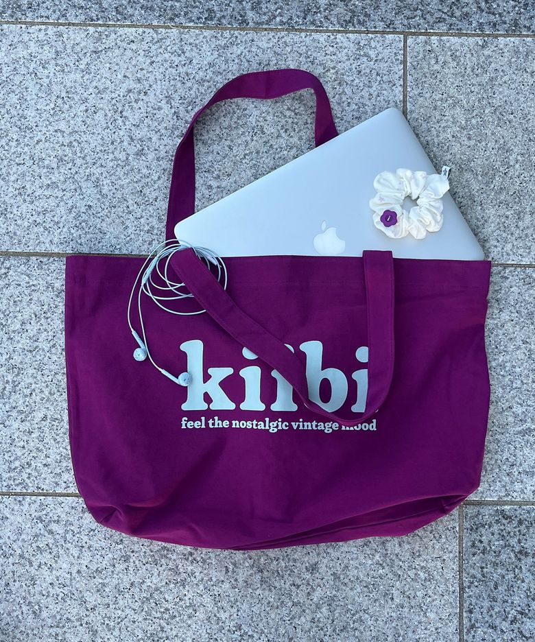 big pocket shoulder bag purple