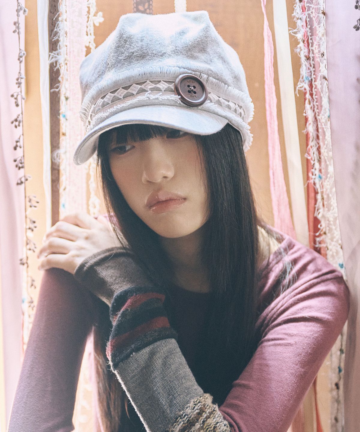 키이비(KIIBI) hippie button cap grey