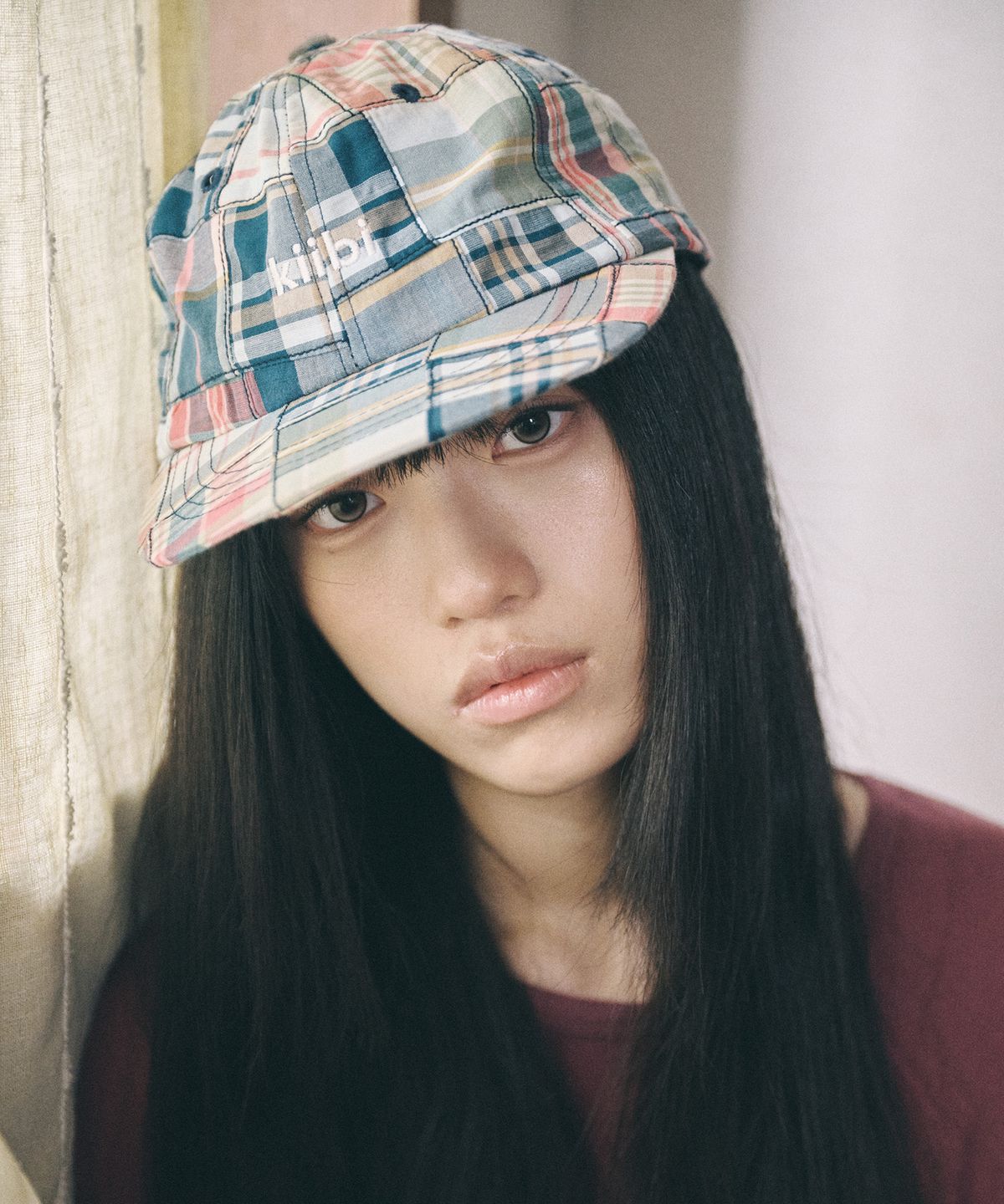 키이비(KIIBI) vintage patchwork cap green