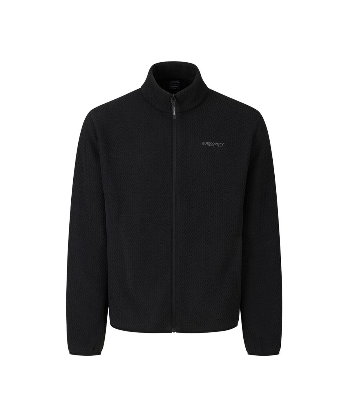 디스커버리 익스페디션(DISCOVERY EXPEDITION) 유니 자가드 하이넥 플리스 자켓 (BLACK)