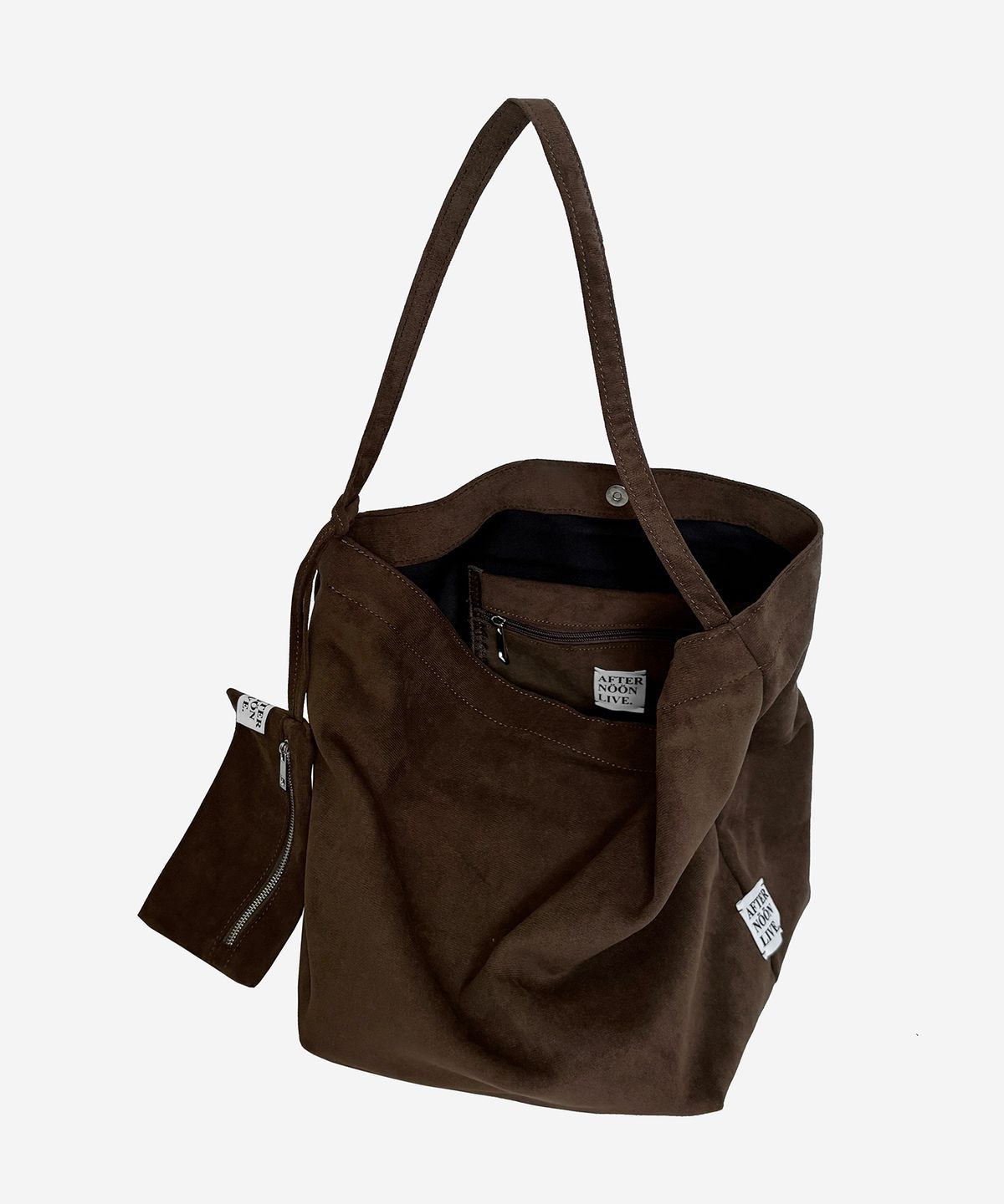 애프터눈라이브(AFTERNOONLIVE) Suede Shoulder bag with Pouch (Walnut Brown)
