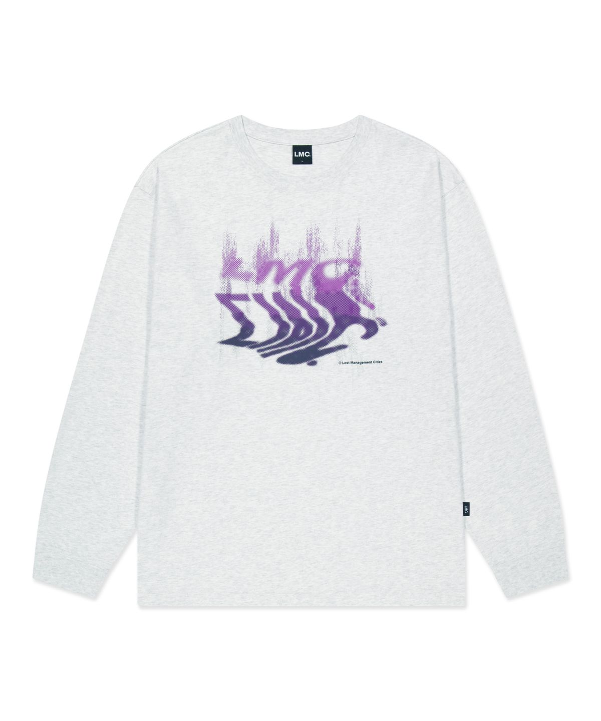 엘엠씨(LMC) GRADIANT WAVE LOGO LONG SLV TEE light heather gray