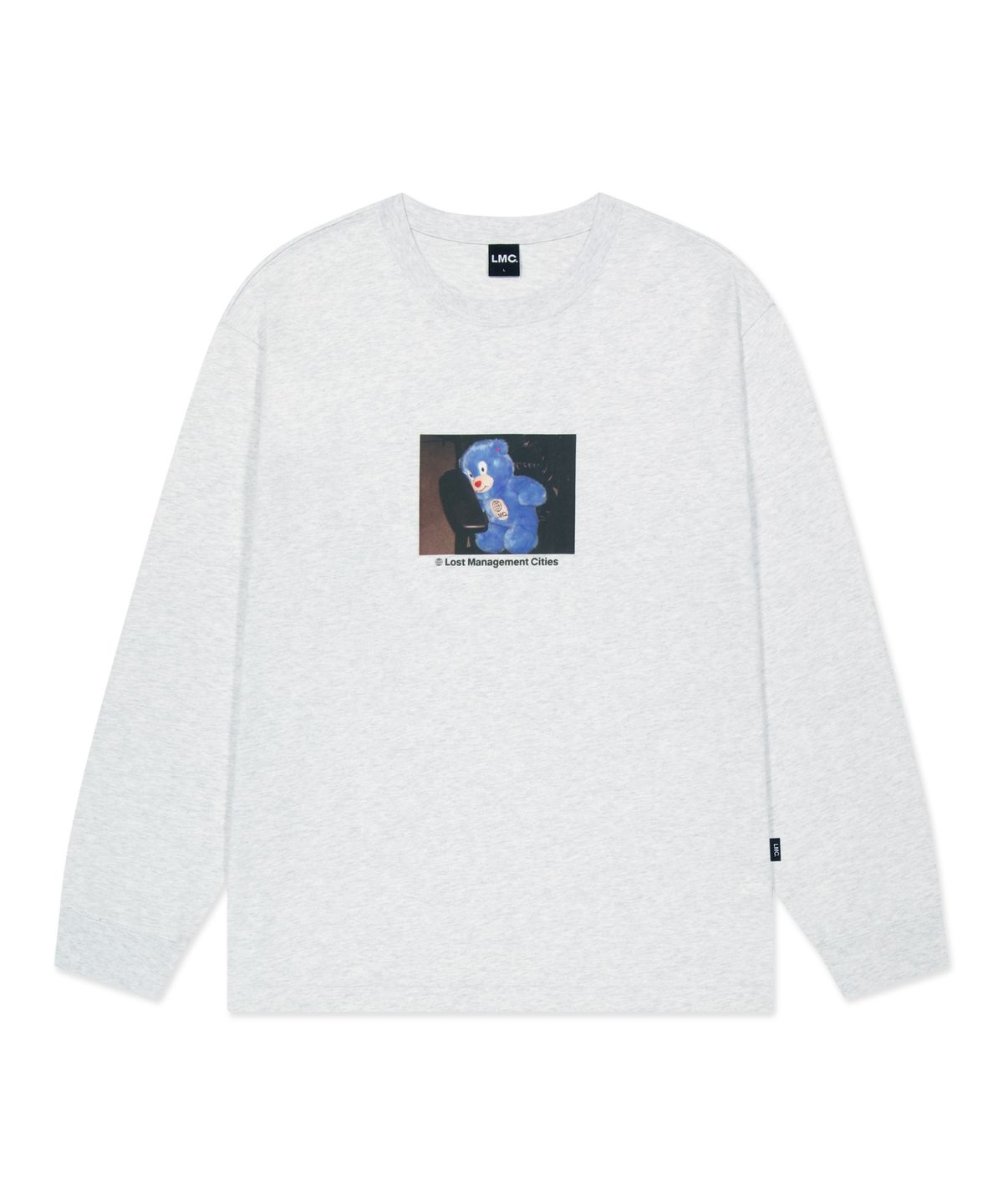 엘엠씨(LMC) PHOTO BEAR LONG SLV TEE light heather gray