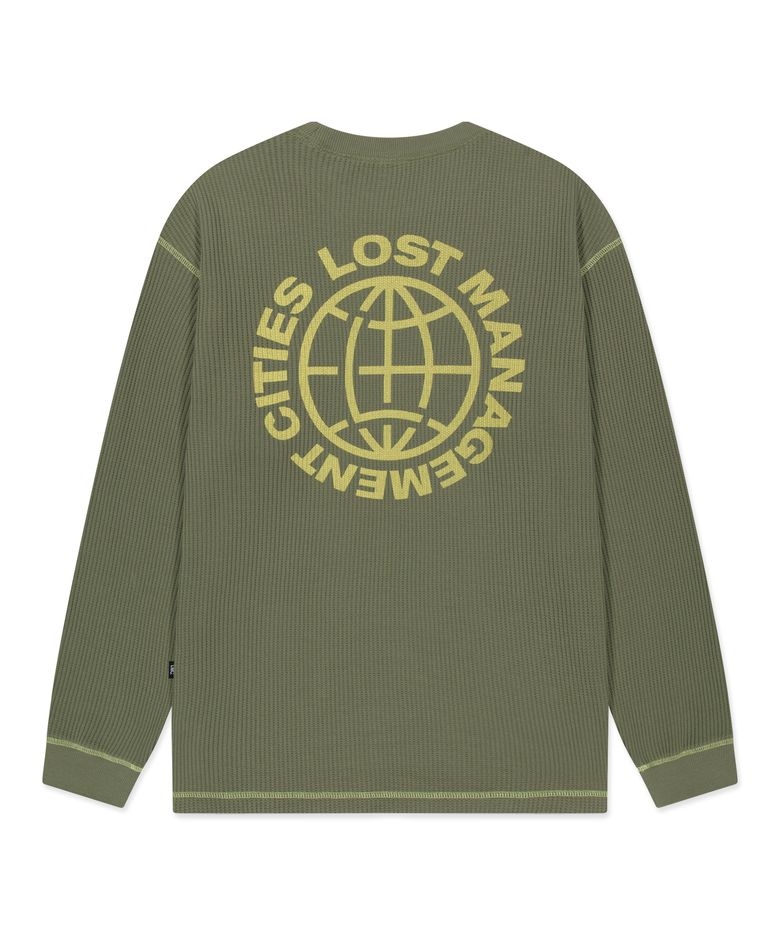 OG COMBO WAFFLE LONG SLV TEE olive