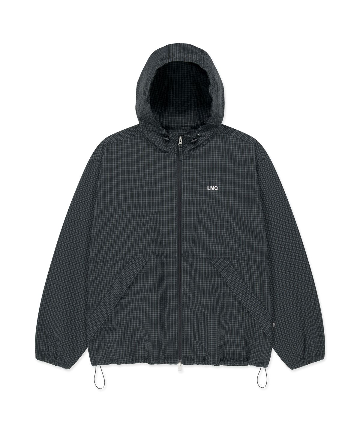 엘엠씨(LMC) CHECK ANORAK HOODIE ZIP JACKET black