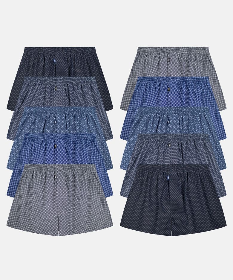 [10PACK] 트라이 남성 순면 트렁크 다크에디션 항균 박서 TM06