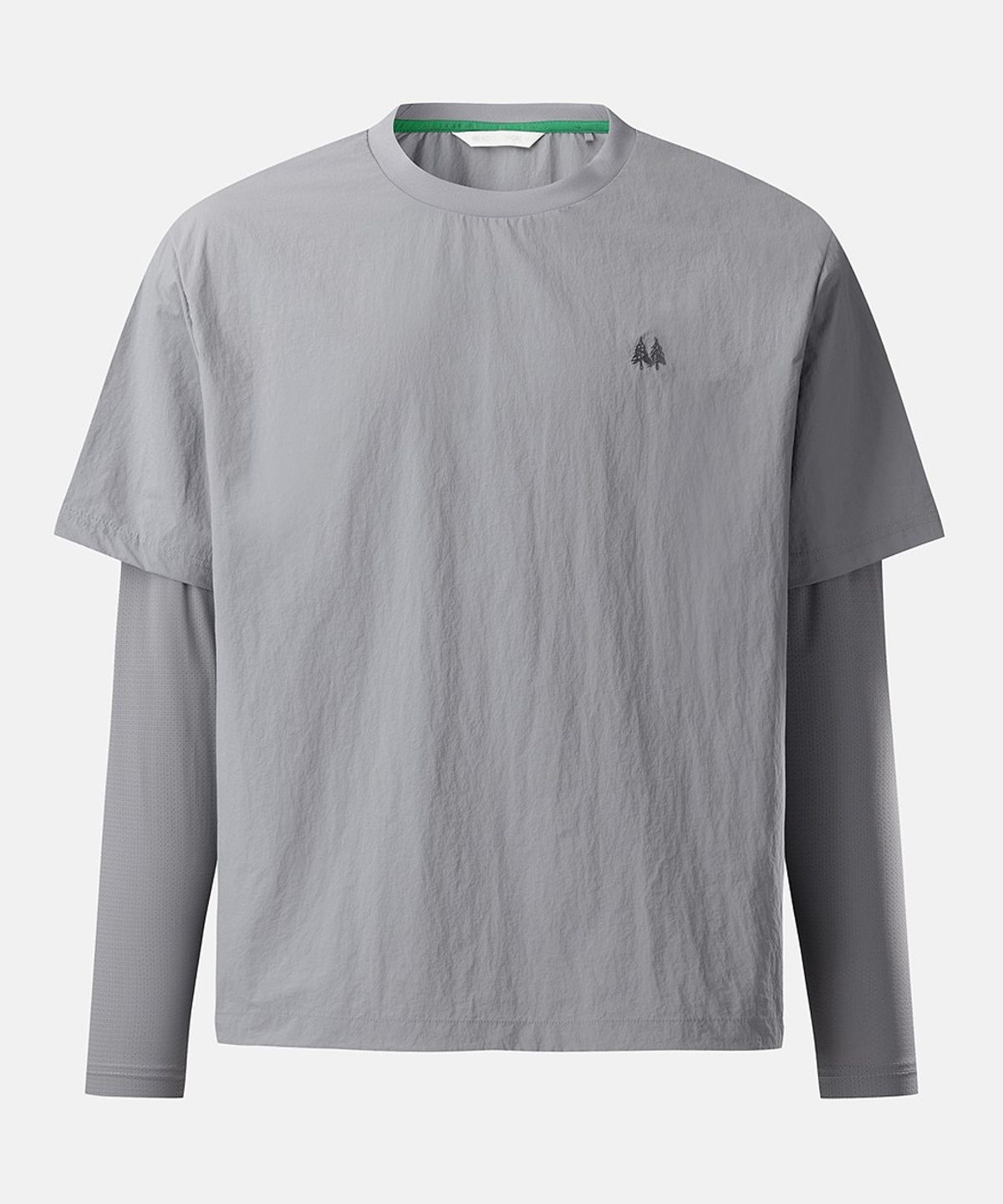 코오롱스포츠(KOLON SPORT) 남성 우븐 레이어드 티셔츠 TLTBA26401GRY