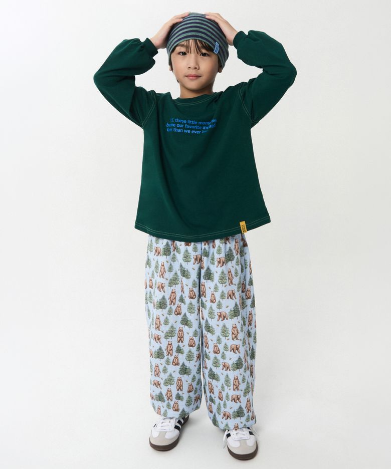 [Junior]뽀곰 허니 포레스트 루즈팬츠 (블루)
