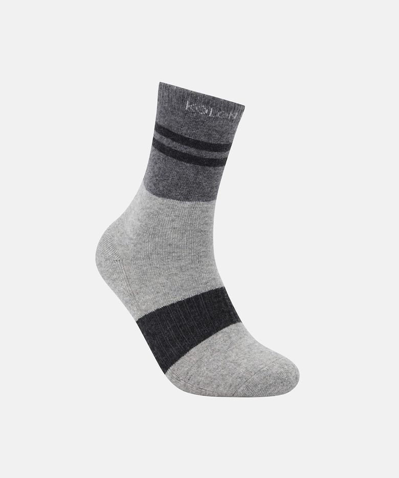[적립금 5%] 컬러 블록 울 크루 삭스 QELAX26659BLK