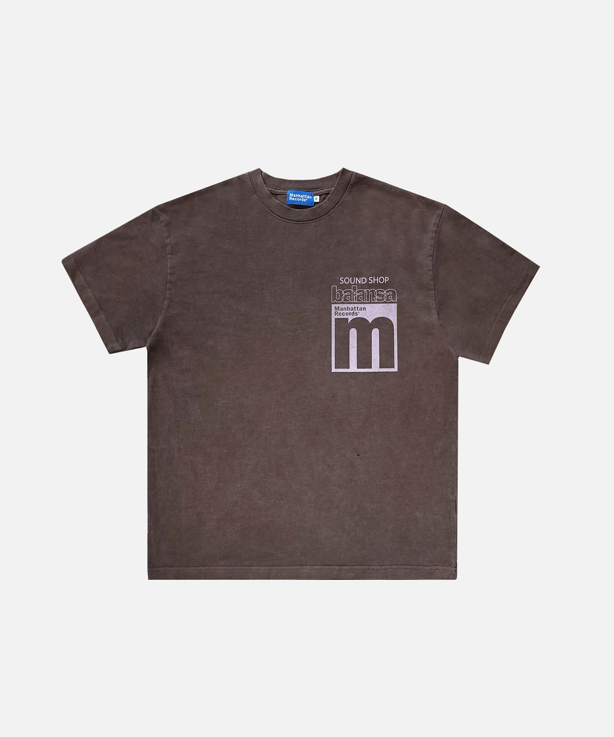 맨하탄레코즈(MANHATTAN RECORDS) MR x Balansa Pigment Tee - Brown