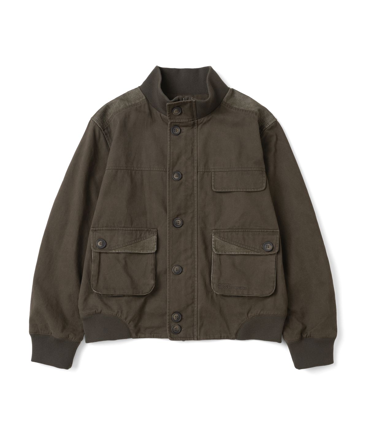 더콜디스트모먼트(THE COLDEST MOMENT) TCM color block washed bomber jacket (khaki brown)
