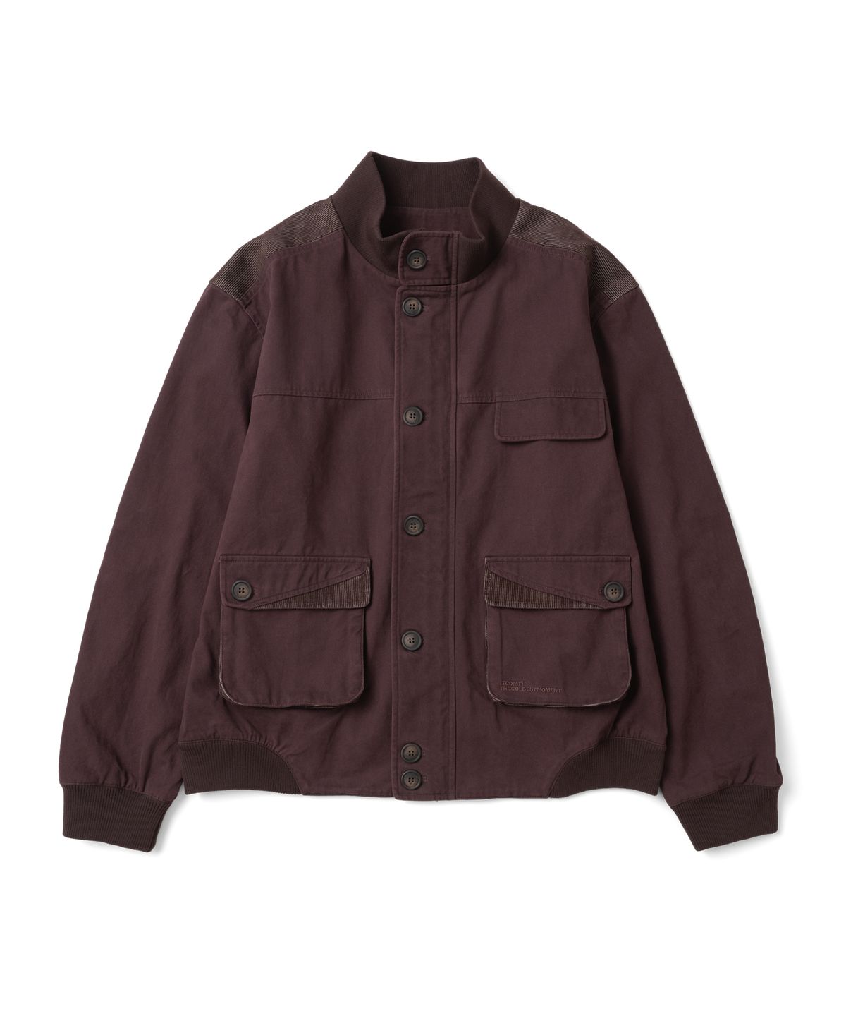 더콜디스트모먼트(THE COLDEST MOMENT) TCM color block washed bomber jacket (burgundy)