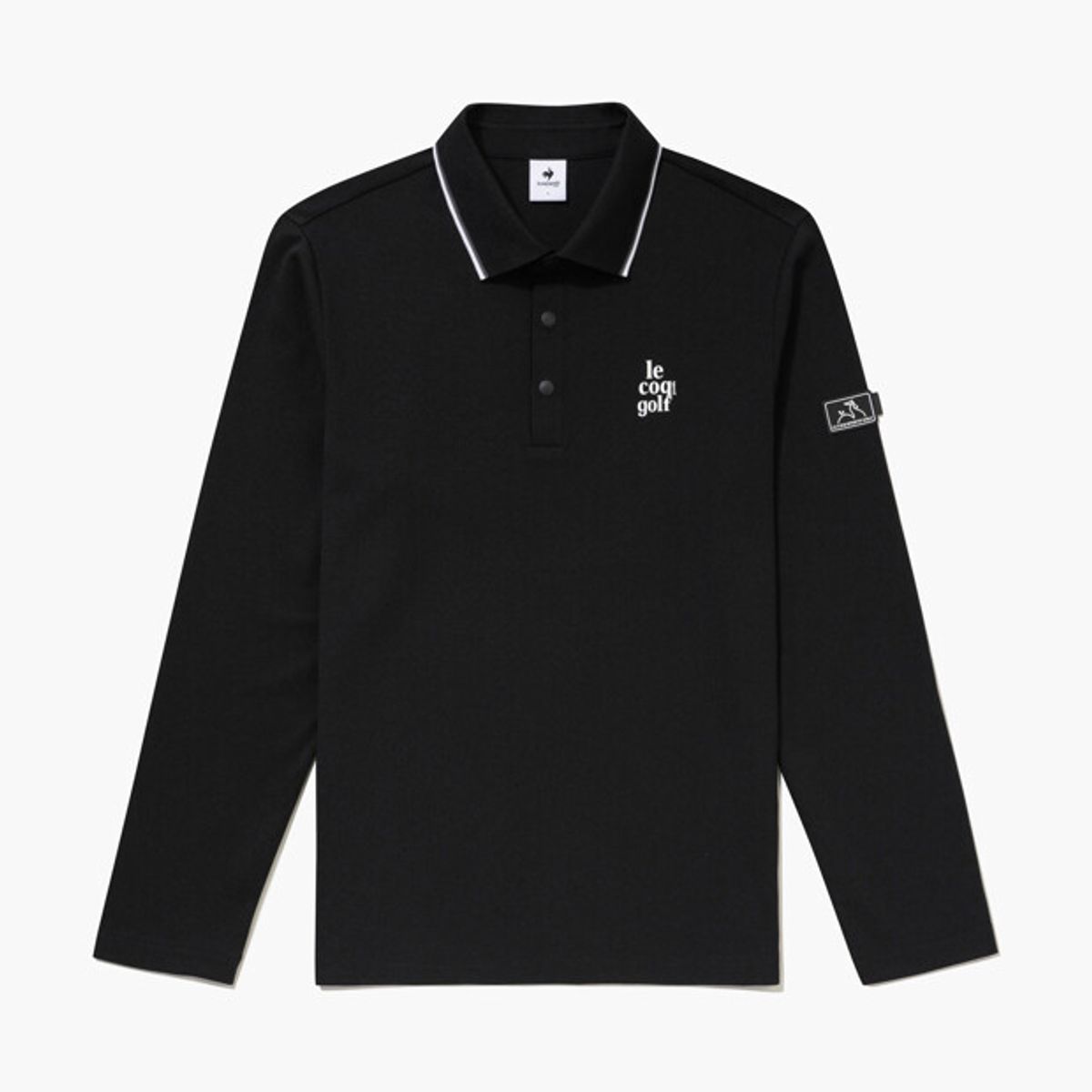 르꼬끄 골프(LECOQ GOLF) 남성 스트레치 카라 긴팔 티셔츠 _BLCK GR321MTL83