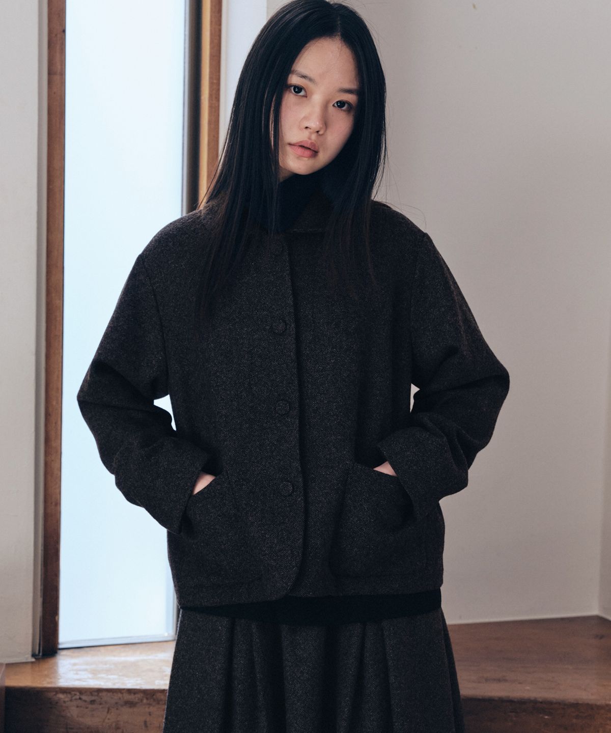 말렌(MALEN) 헤리티지 울 자켓 차콜