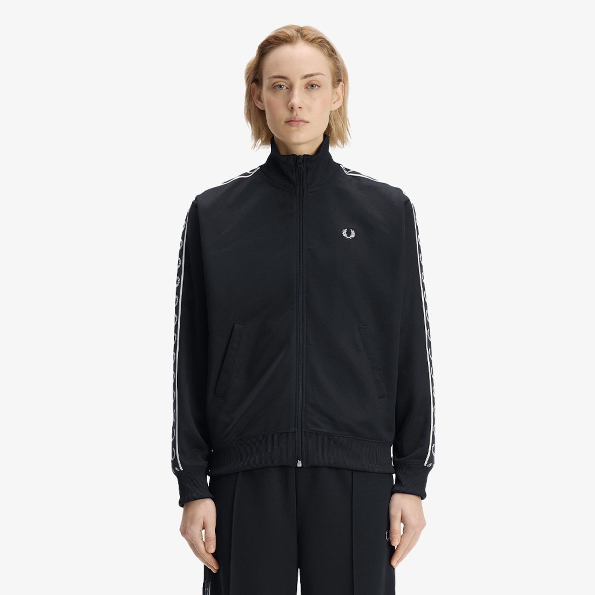 프레드페리(FRED PERRY) [Womens] 릴렉스드 테잎 트랙 재킷 - 네이비 AFPF2G39100-248