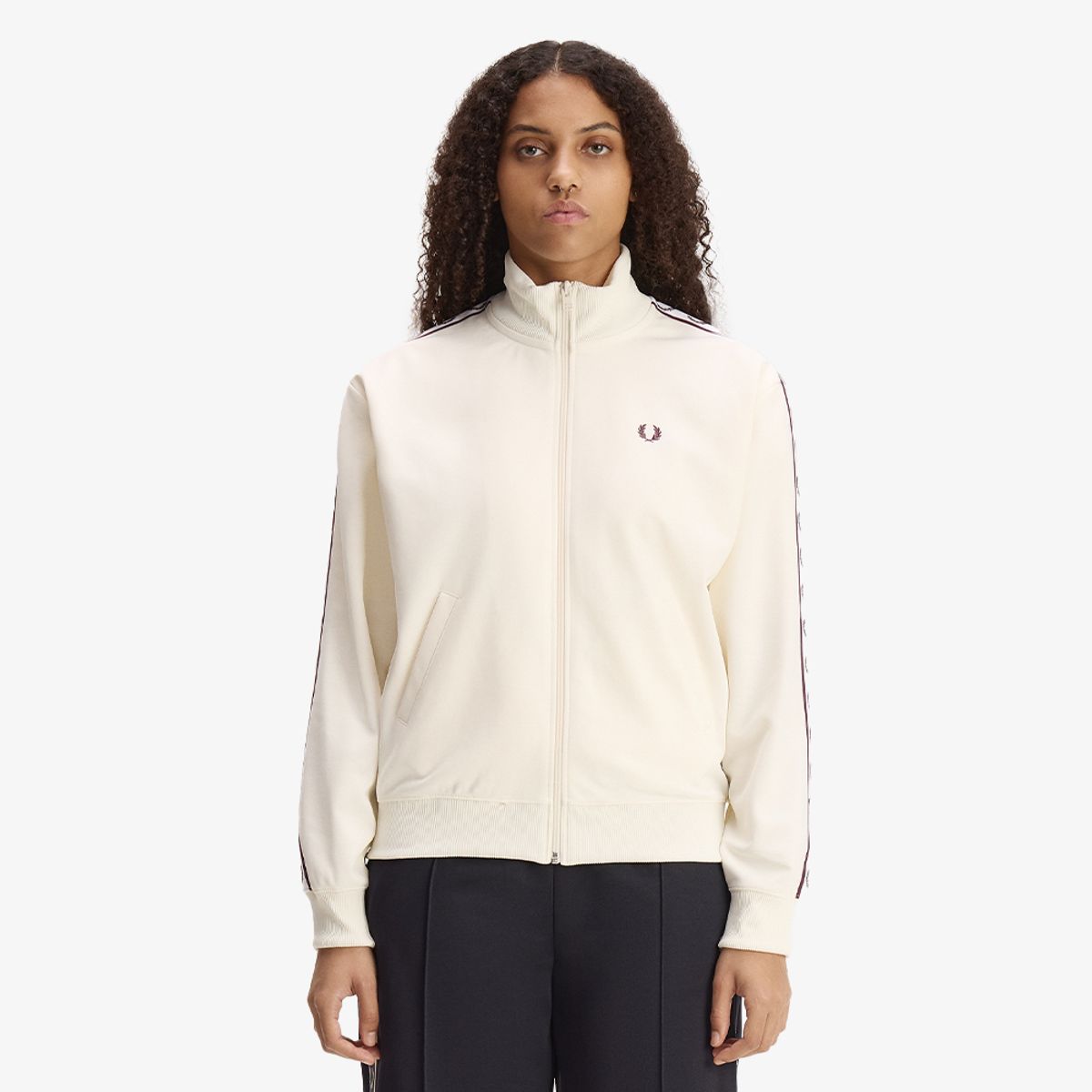 프레드페리(FRED PERRY) [Womens] 릴렉스드 테잎 트랙 재킷 - 에크루 AFPF2G31106-170