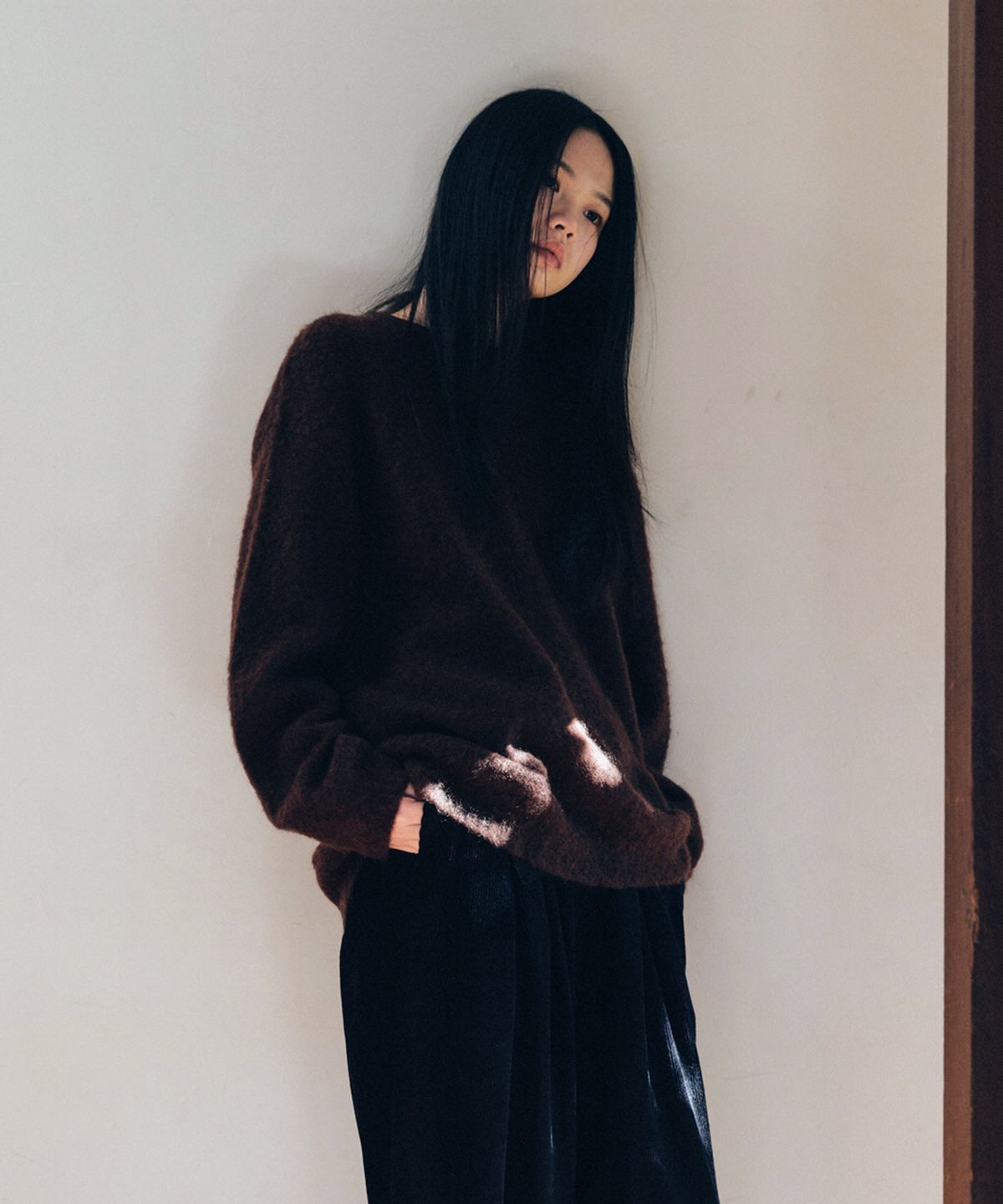 말렌(MALEN) 유니섹스 모헤어 스웨터 브라운