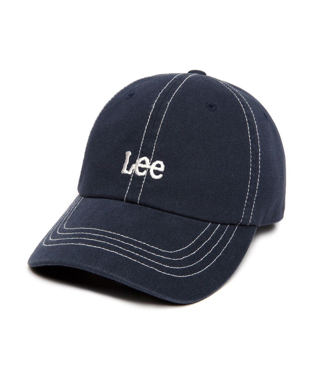 리(LEE) 스몰 트위치 로고 코튼 볼캡 네이비