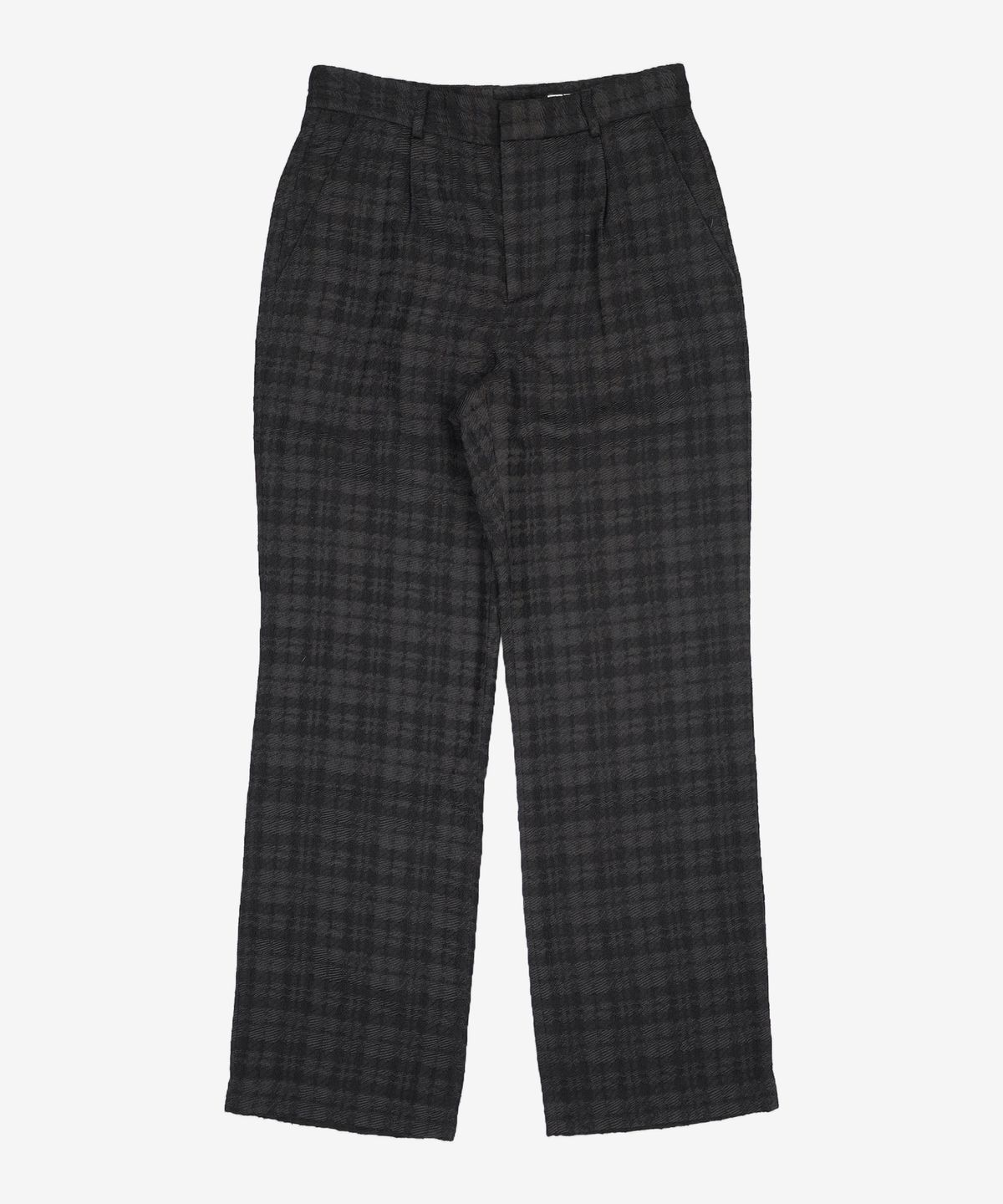 소신(SOCIN) Plaid Jacquard Wide Pants (Black) S