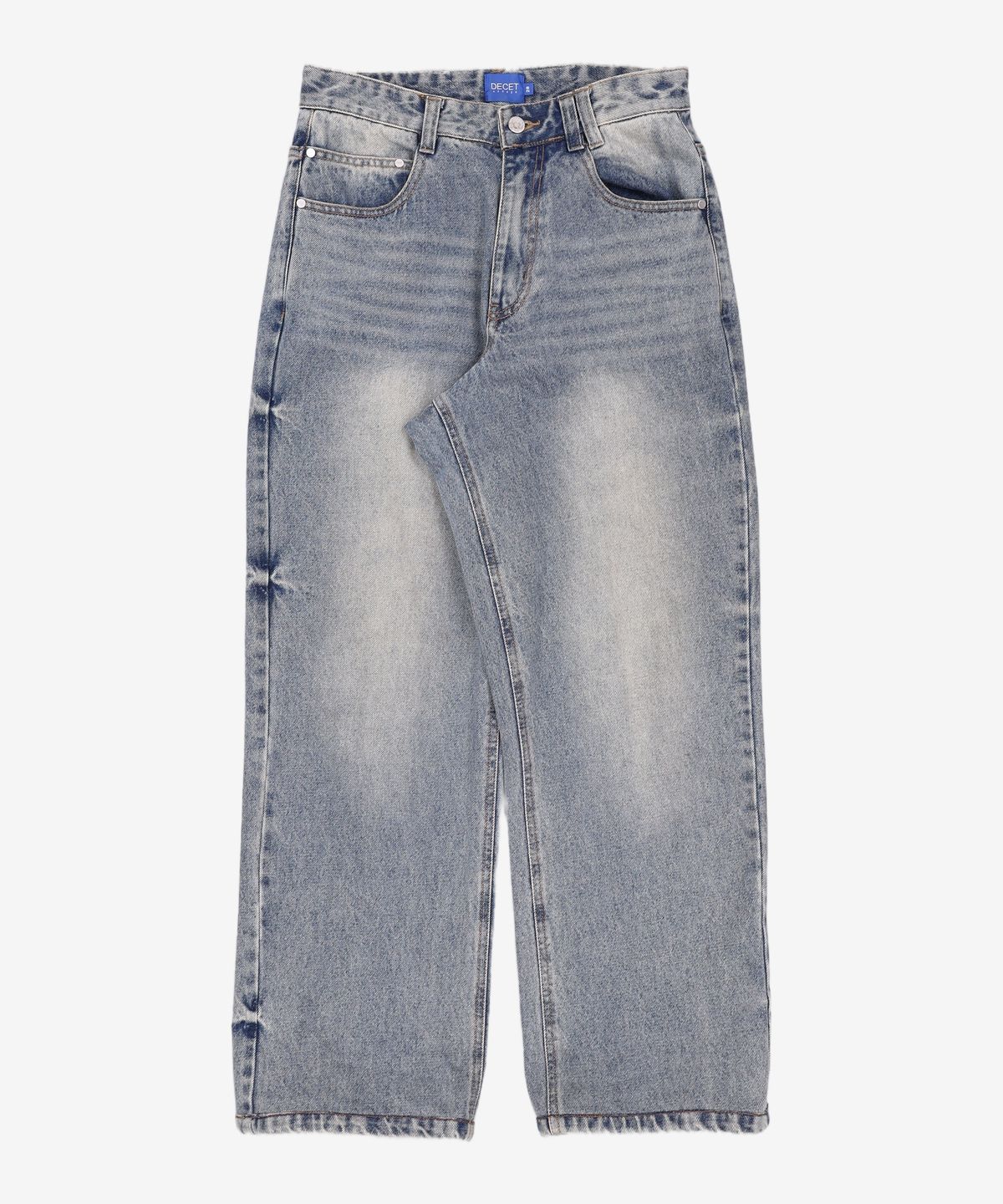 데케트(DECET) Mid Rise Wide Jeans DCPT027AshBlack 28