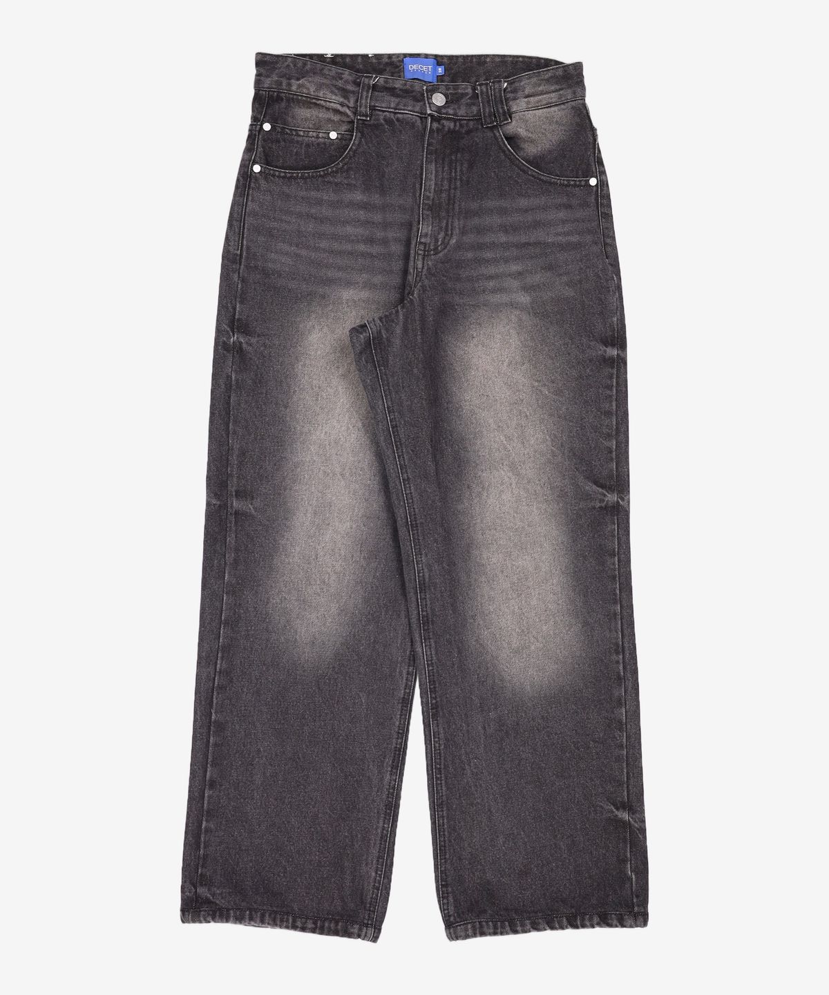 데케트(DECET) Mid Rise Wide Jeans DCPT027AshBlack 28