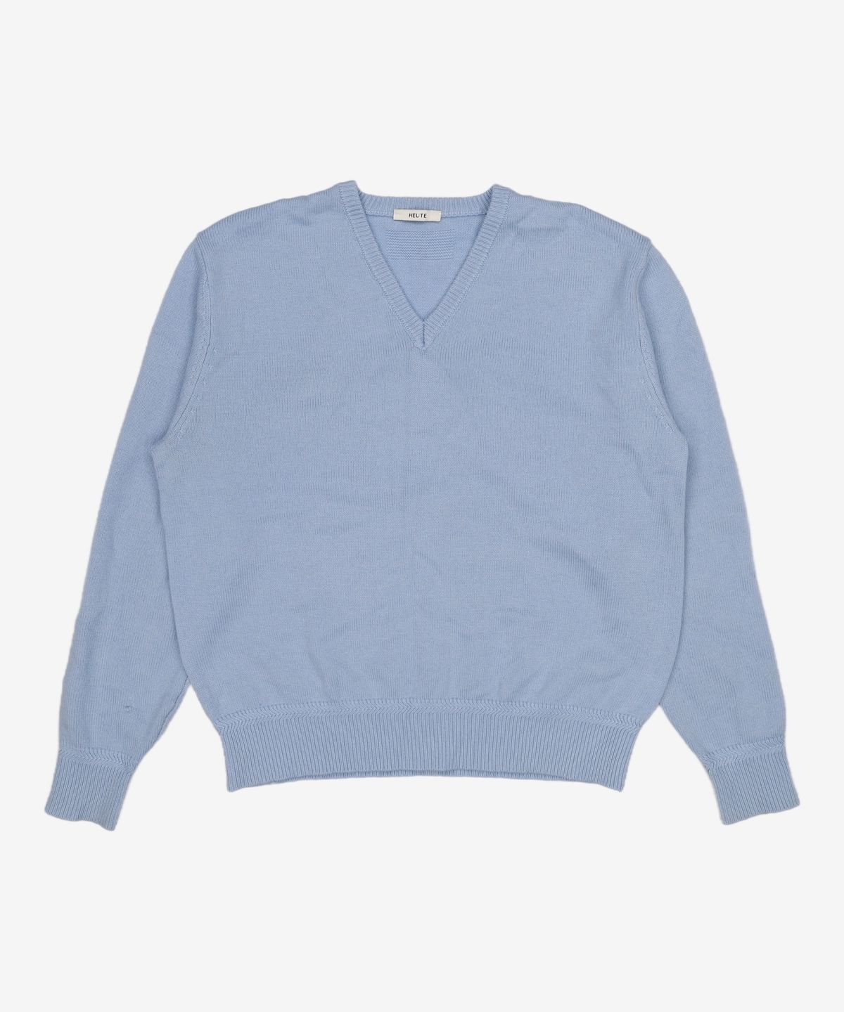 호이테(HEUTE) CASHMERE WOOL V NECK KNIT (BLUE) M