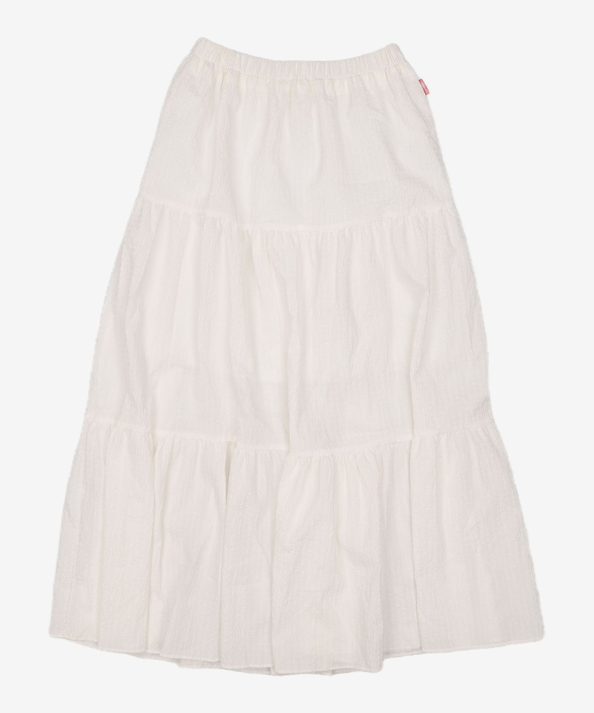 꼬모니노즈(COMONINOZ) W SHEER CHECK CANCAN SKIRT [IVORY] FREE