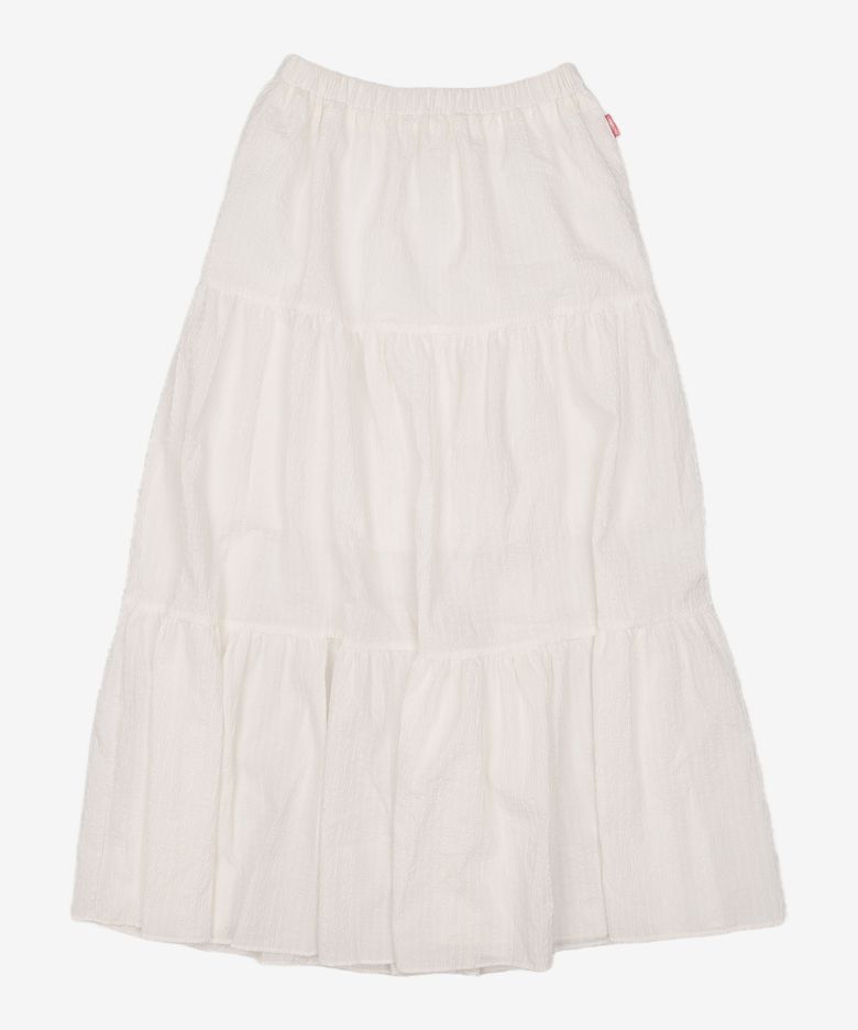 W SHEER CHECK CANCAN SKIRT [IVORY] FREE