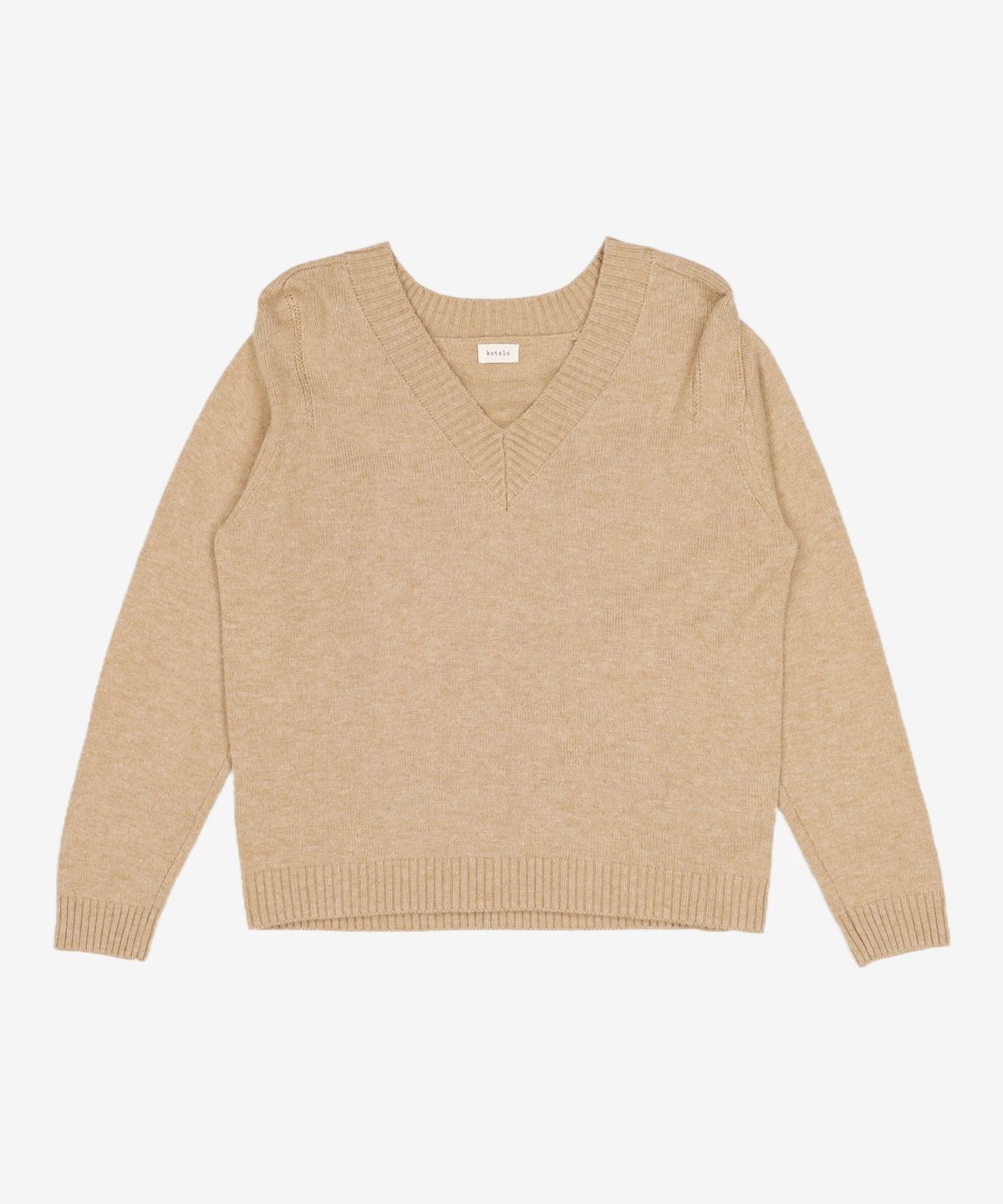 코텔로(KOTELO) Vneck Knit Pullover  Latte FREE