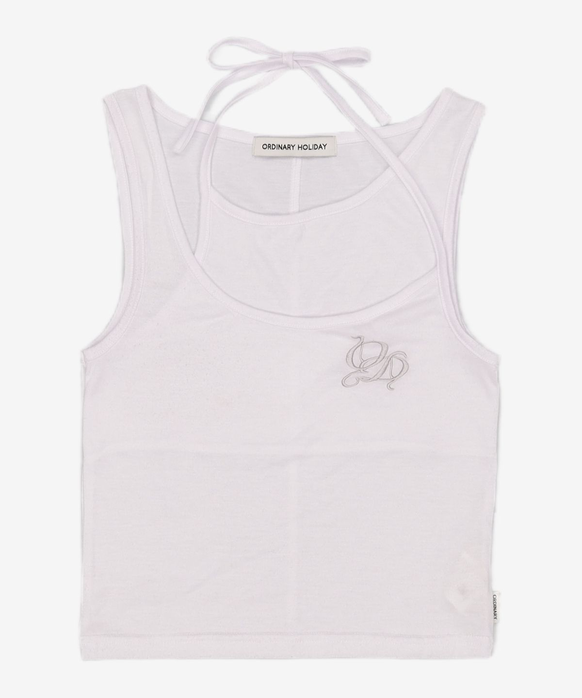 오디너리 홀리데이(ORDINARY HOLIDAY) LAYERED SLEEVELESS TOP [WHITE] FREE