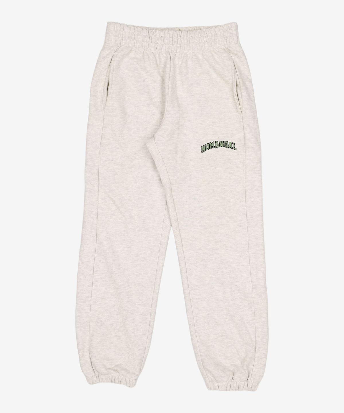 노매뉴얼(NOMANUAL) 3T ARCH LOGO SWEATPANTS - OATMEAL MELANGE L