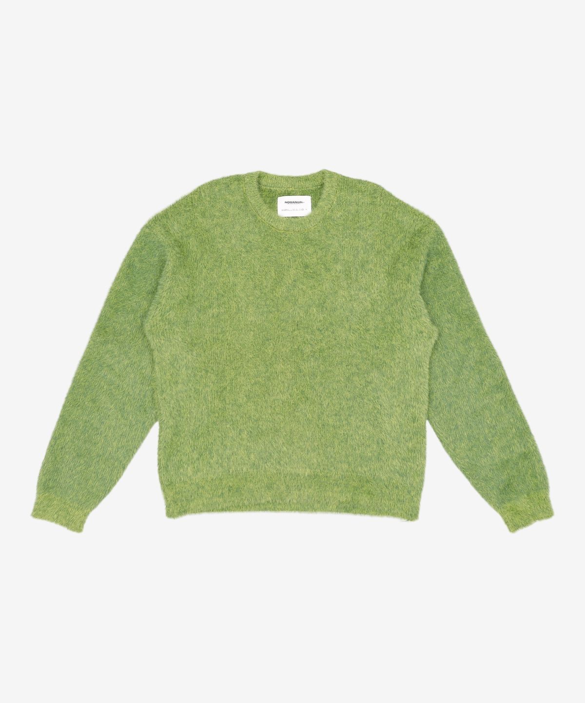 노매뉴얼(NOMANUAL) CROPPED HAIRY KNIT - GRASS GREEN XL
