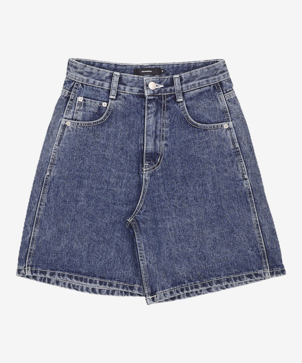 몽돌(MONGDOL) 데님 하프 팬츠 딥블루 MDPT017DBLUE S