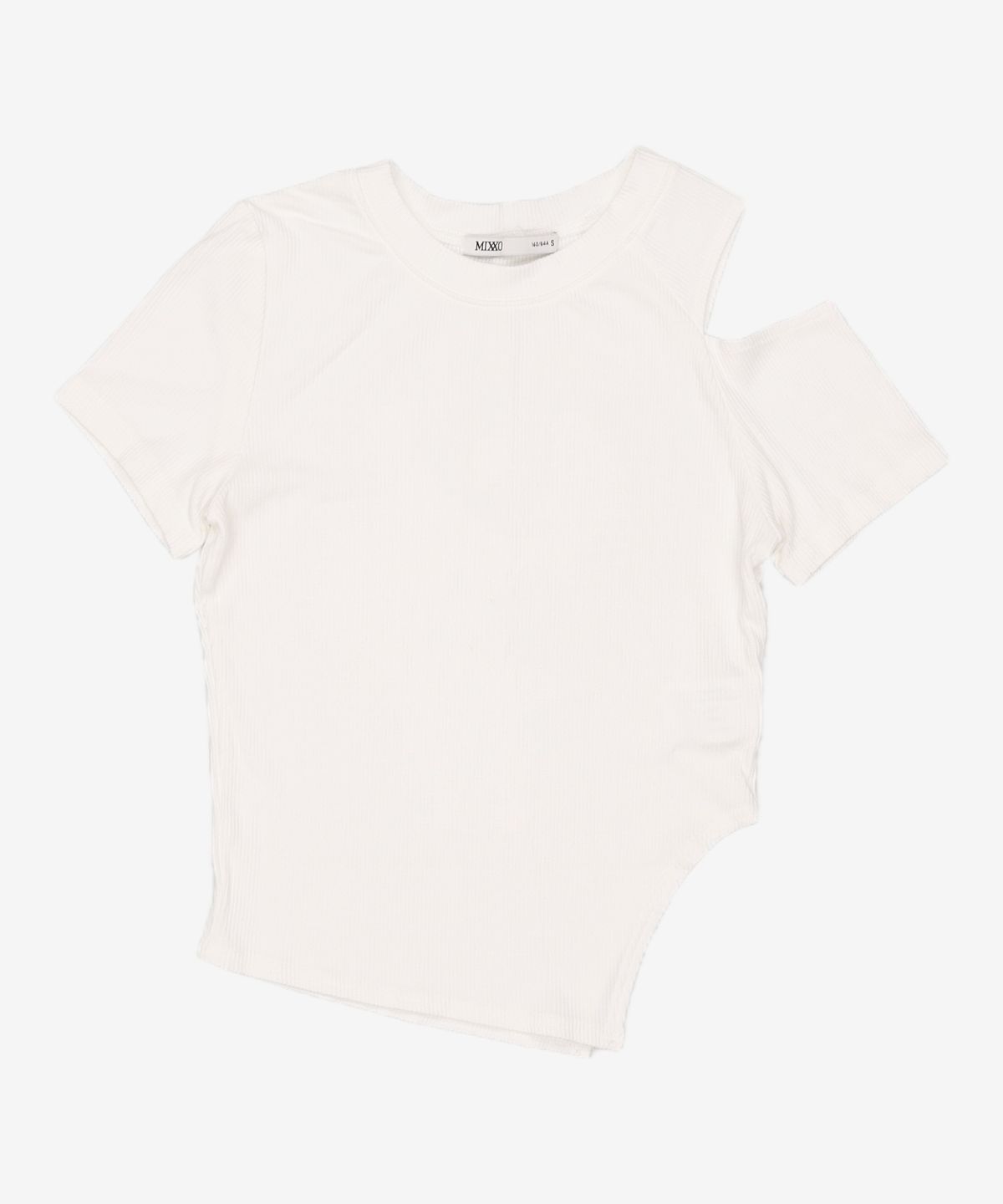 미쏘(MIXXO) 컷아웃 크롭 반팔티_MIWHWD737A S