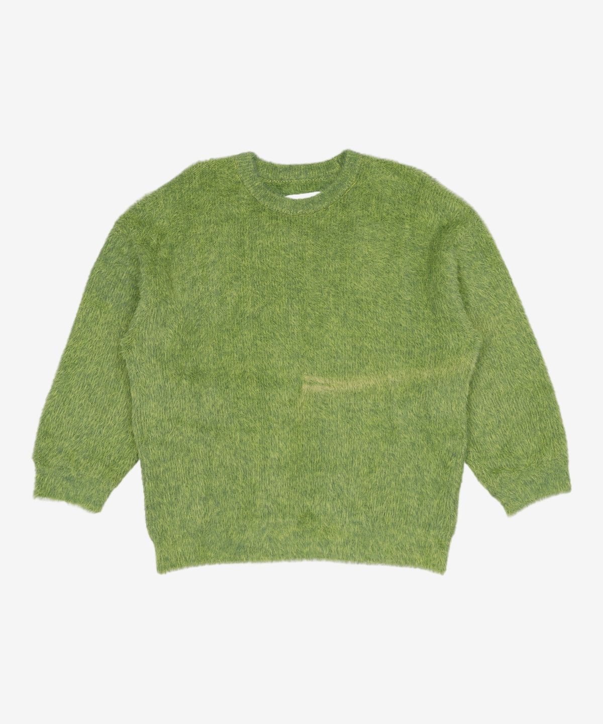 노매뉴얼(NOMANUAL) CROPPED HAIRY KNIT - GRASS GREEN 100