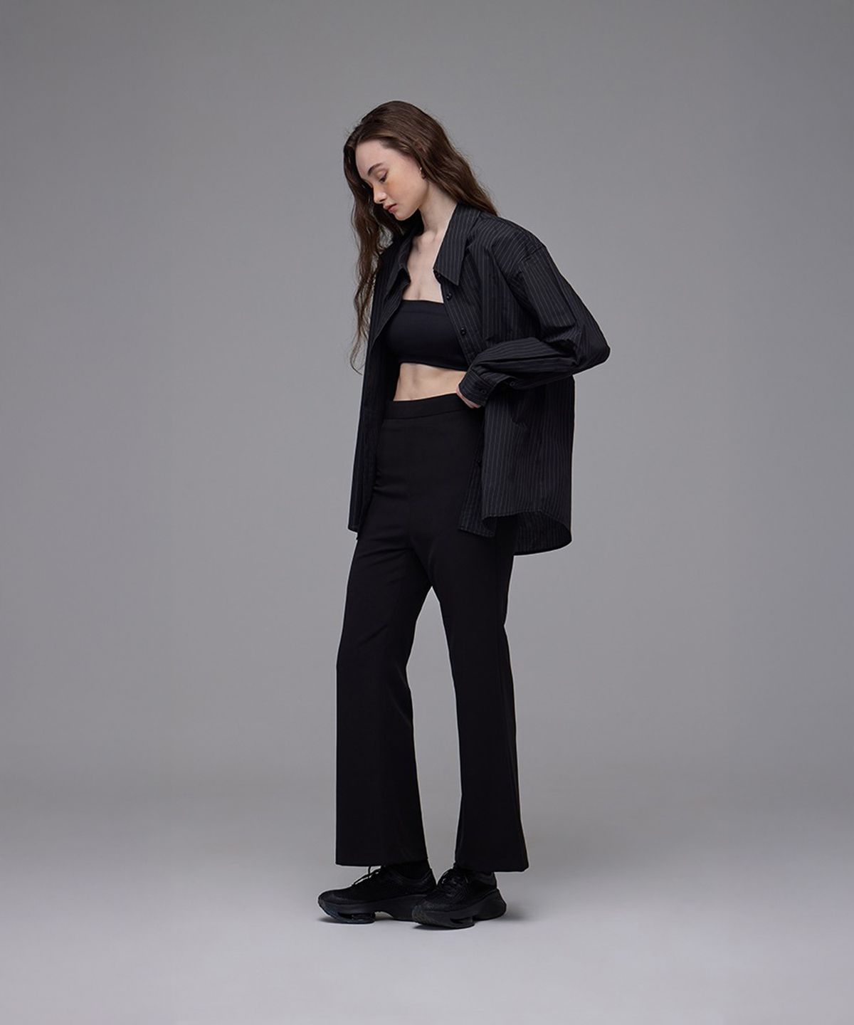 더밀루이(THEMILUI) Butter striped Shirt (Black)