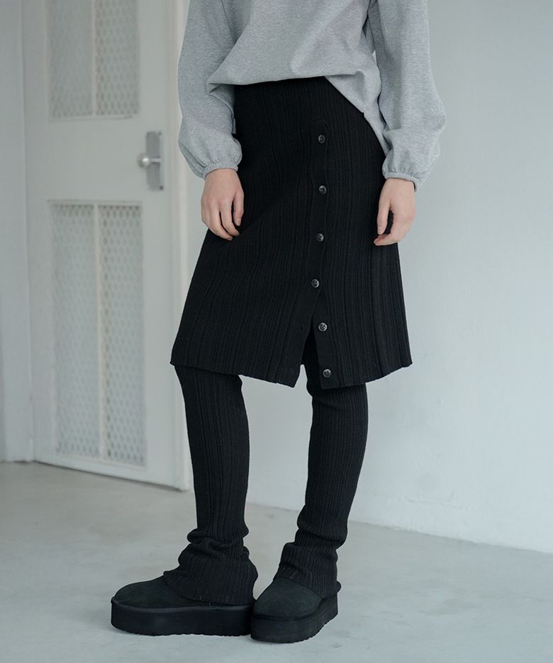 Sion Knit Skirt Pants (2color)